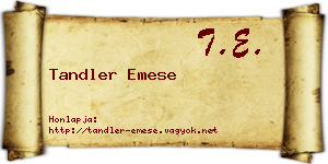 Tandler Emese névjegykártya